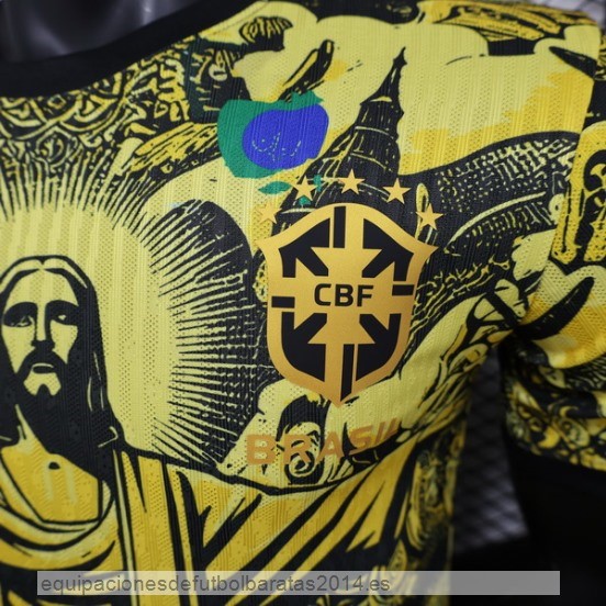 Nuevo Especial Jugadores Camiseta Brasil 2024 Amarillo Baratas